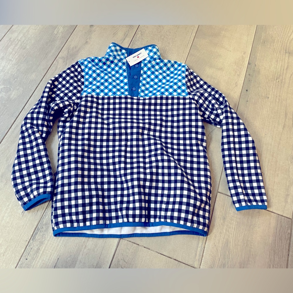 Boys lands end x Draper James snap up gingham sweatshirt